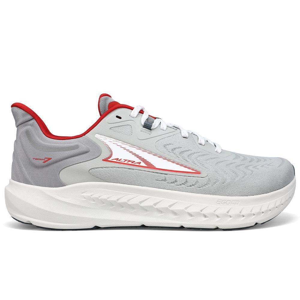 Men's Altra Torin 7, Gray/Red, 9 D Medium