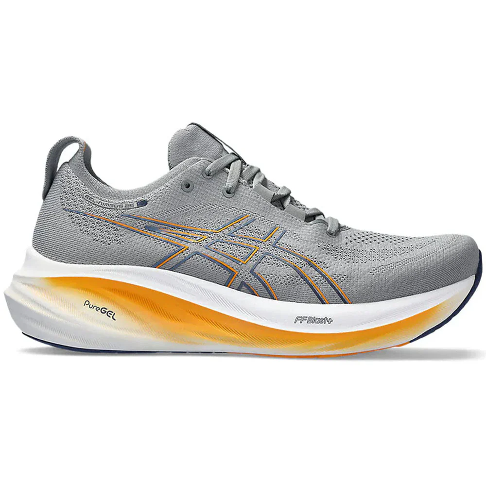 Men's Asics Gel-Nimbus 26, Sheet Rock/Thunder Blue, 15 D Medium