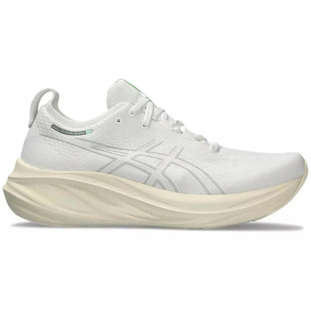 Men's Asics Gel-Nimbus 26, White/White, 8.5 D Medium