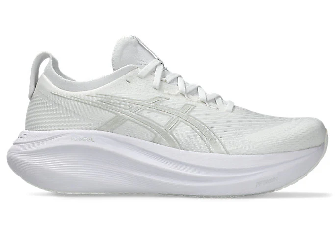 Men's Asics Gel-Nimbus 27, White/Glacier Grey, 11 D Medium