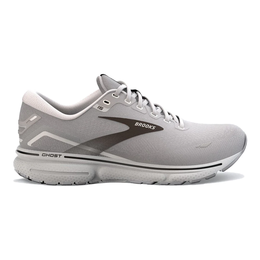 Men's Brooks Ghost 15, Alloy/Oyster/Black, 8.5 D Medium