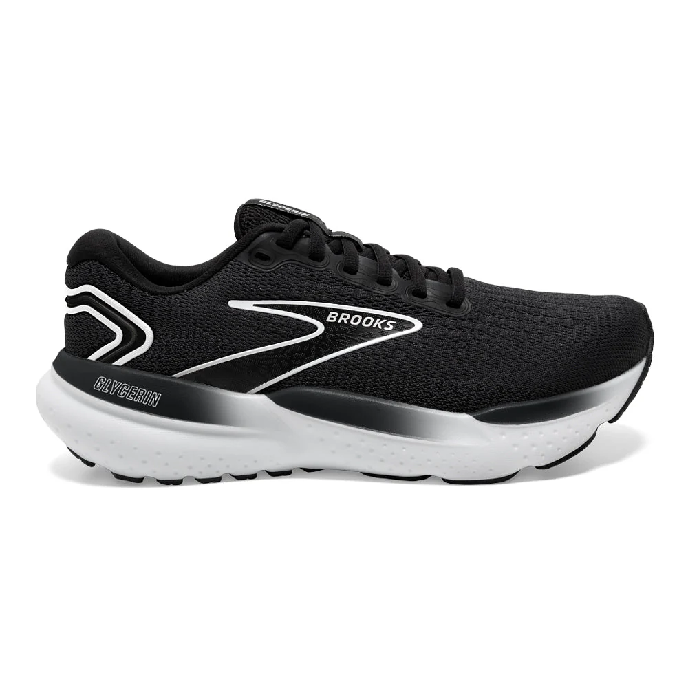 Men's Brooks Glycerin 21, Black/Grey/White, 12.5 2E Wide