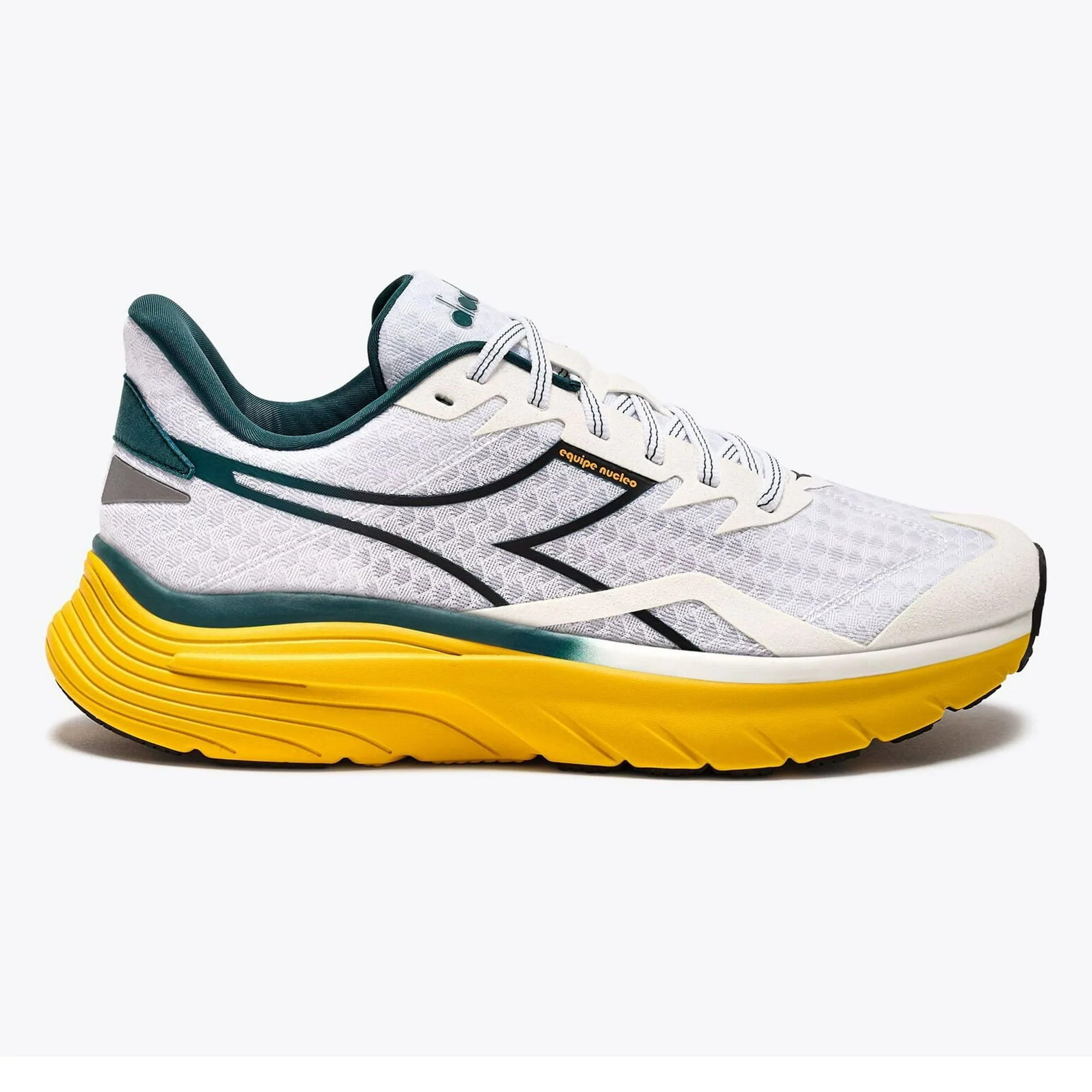 Men's Diadora Equipe Nucleo, White/Mediterranea/Kumquat, 9 D Medium