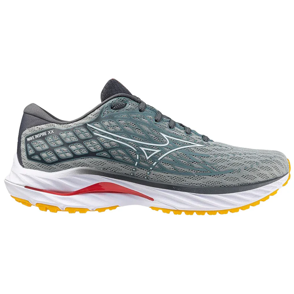 Men's Mizuno Wave Inspire 20, Abyss-White, 7 D Medium