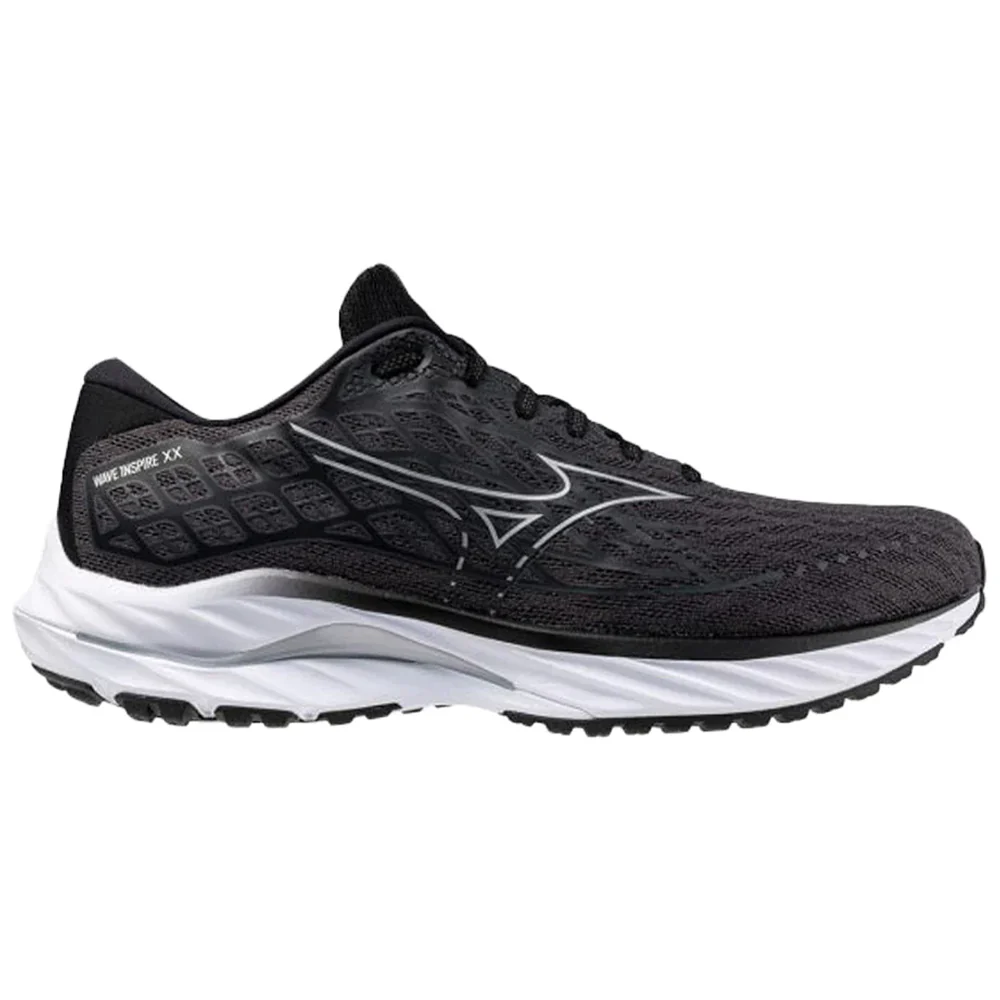 Men's Mizuno Wave Inspire 20, Ebony/White, 11.5 D Medium