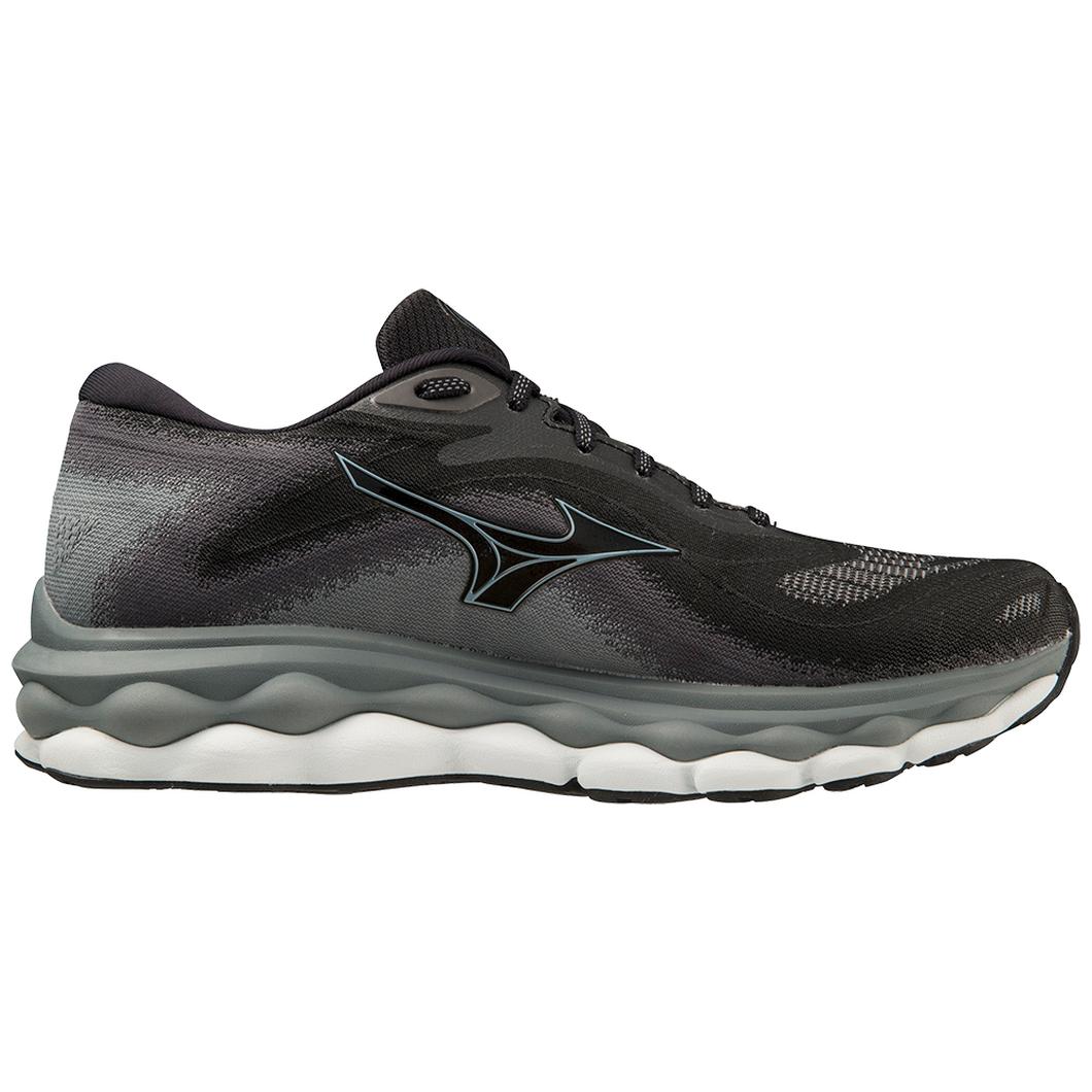Men's Mizuno Wave Sky 7, Black/Glacial Ridge, 12 D Medium