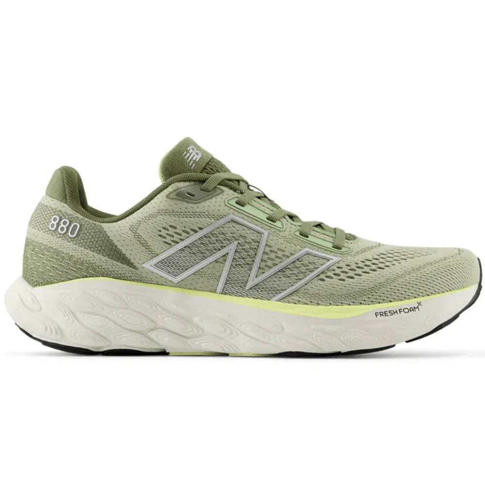 Men's New Balance Fresh Foam X 880v14, Olivine/Silver Metallic/Limelight, 11 D Medium