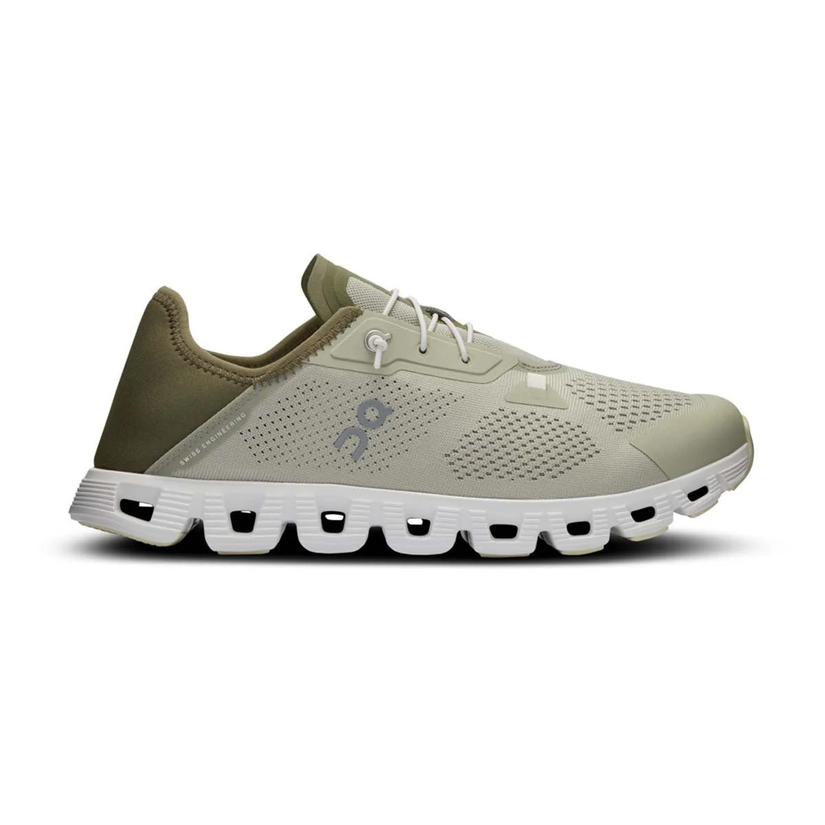 Men's On Cloud 5 Coast, Chalk/Olive, 10.5 D Medium