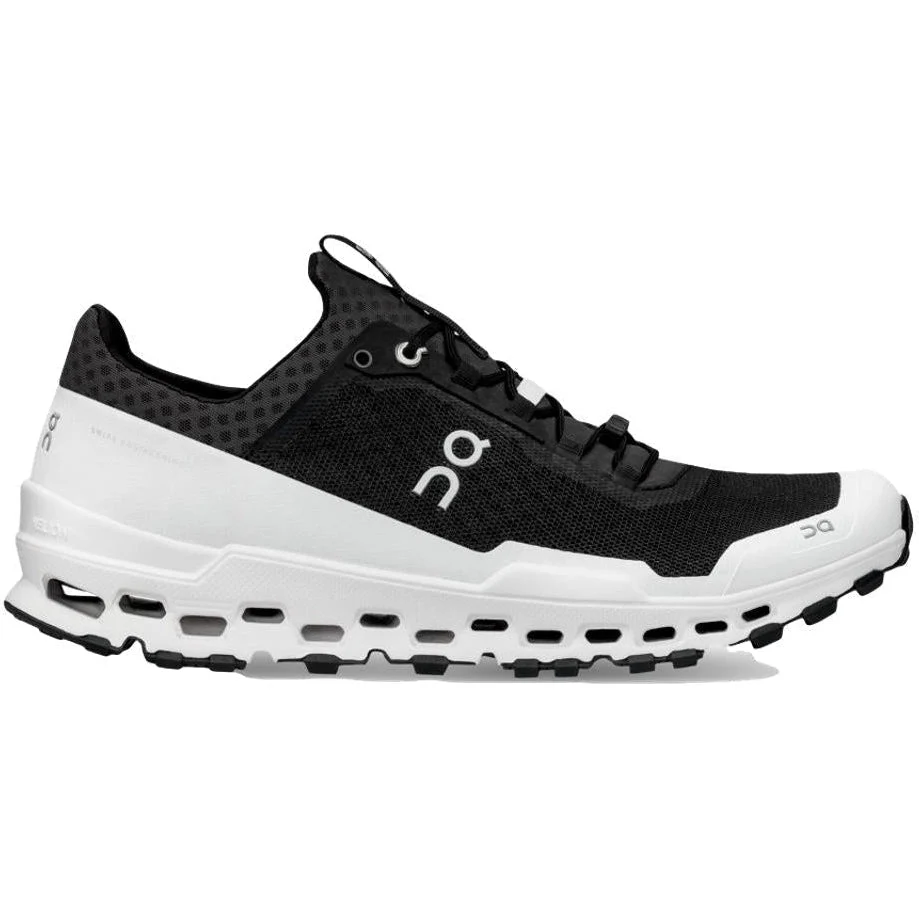 Men's On Cloudultra, Black/White, 12.5 D Medium