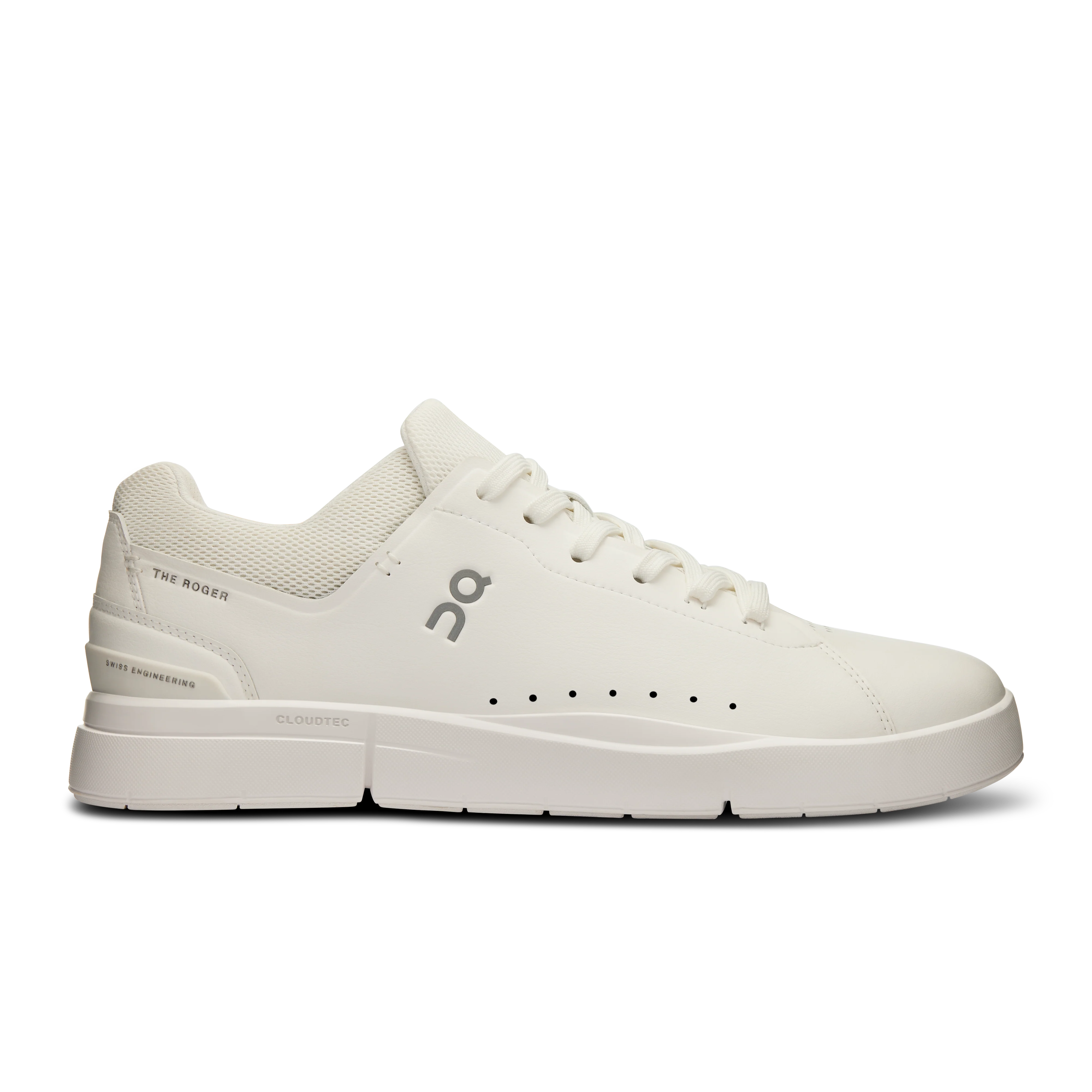 Men's On The Roger Advantage 2, All White, 7.5 D Medium