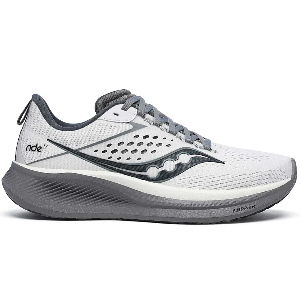 Men's Saucony Ride 17, White/Black, 11.5 D Medium