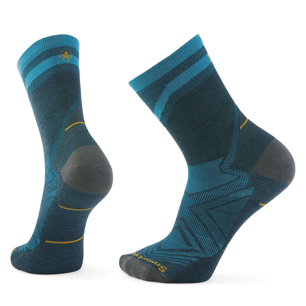 Men's Smartwool Run Zero Cushion Mid Crew Pattern Socks - Image 2