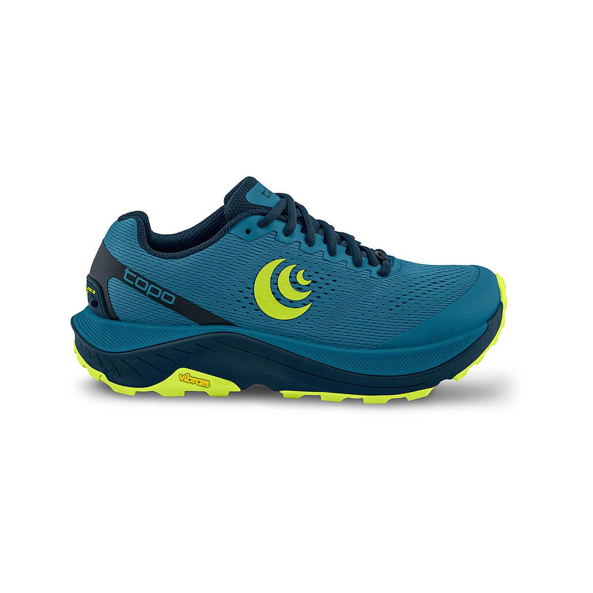 Men's Topo Athletic Ultraventure 3, Blue/Lime, 11.5 D Medium