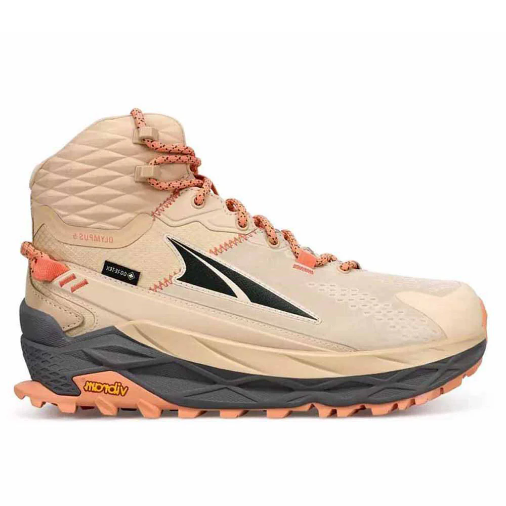Women's Altra Olympus 5 Mid GTX, Sand, 10 B Medium