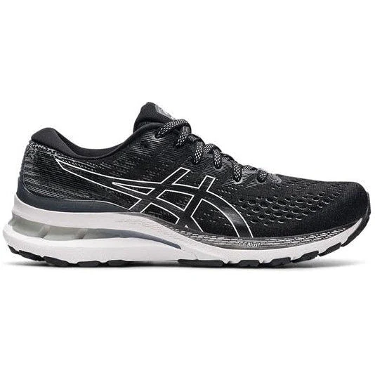 Women's Asics Gel-Kayano 28, Black/White, 6 2A Narrow
