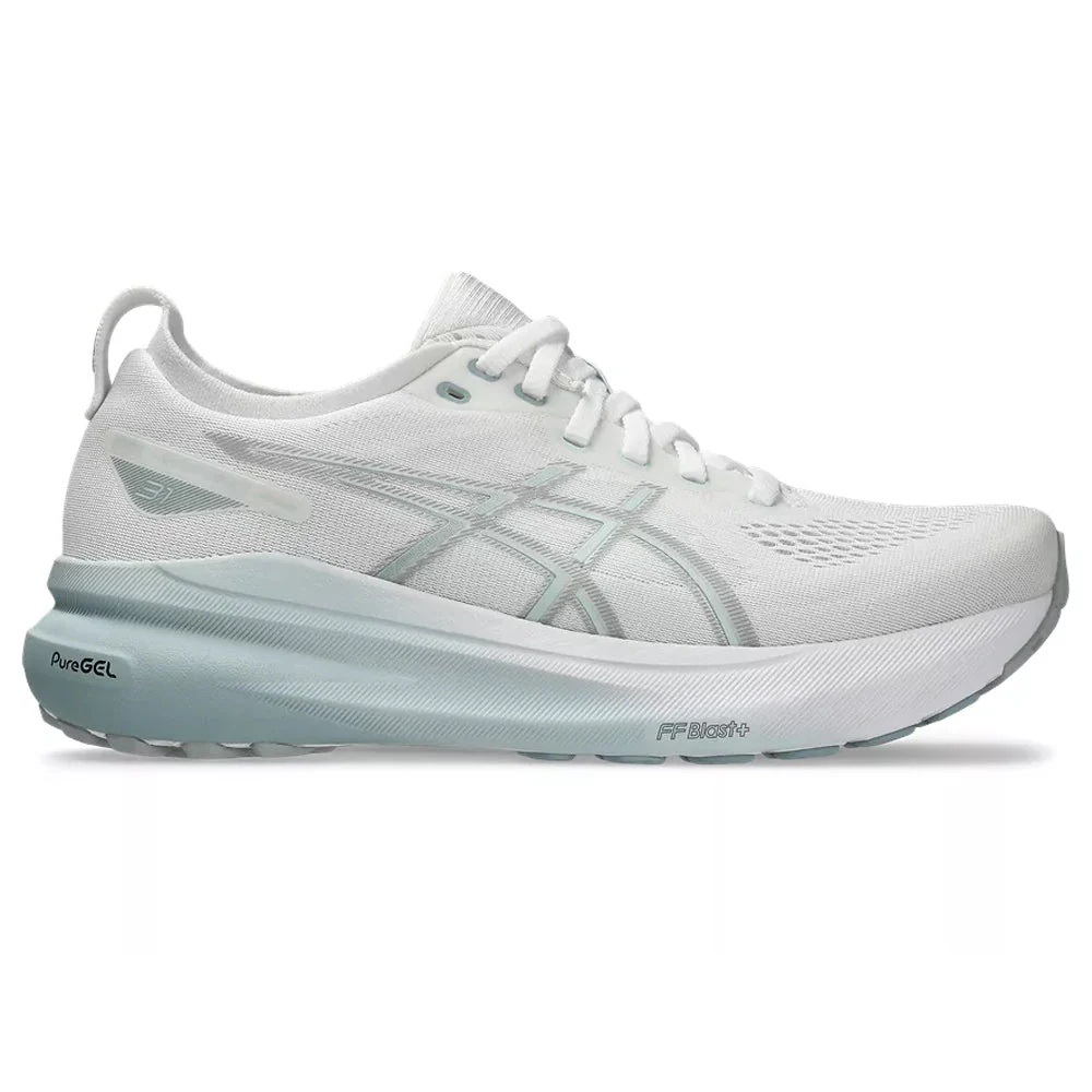 Women's Asics Gel-Kayano 31, White/Dolphin Grey, 10 B Medium