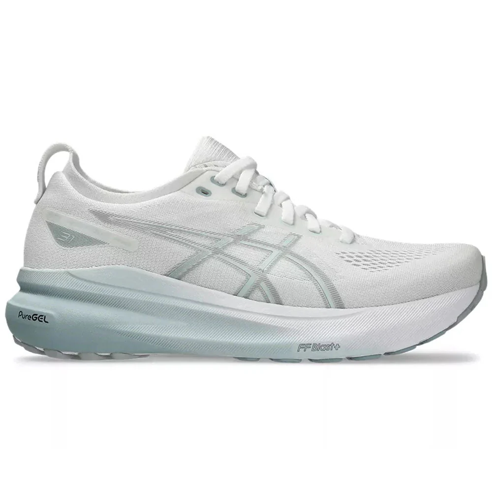 Women's Asics Gel-Kayano 31, White/Dolphin Grey, 9 B Medium