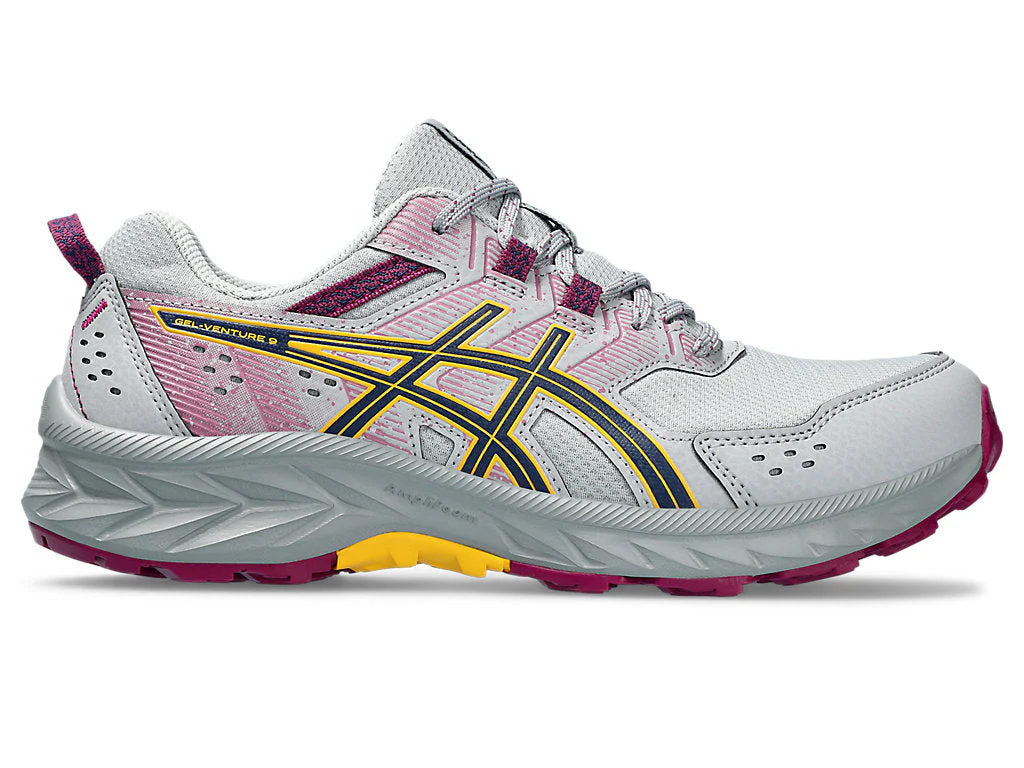 Women's Asics Gel-Venture 9, Piedmont Grey/Blue Exapnse, 5 B Medium