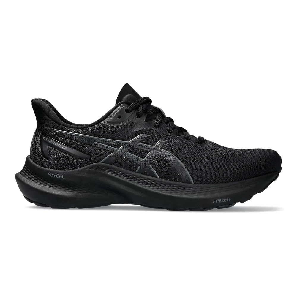 Women's Asics GT-2000 12, Black/Black, 11.5 B Medium