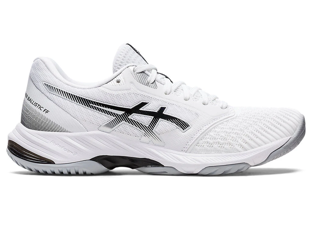 Women's Asics Netburner Ballistic Ff 3, White/Black, 12 B Medium
