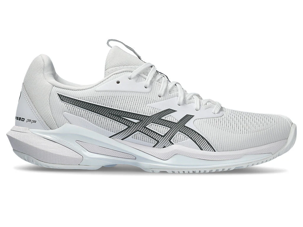 Women's Asics Solution Speed FlyteFoam 3, White/Metropolis, 7 B Medium