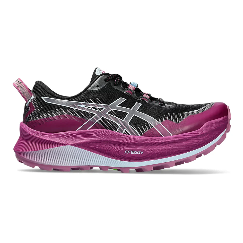 Women's Asics Trabuco Max 3, Black/Light Blue, 8.5 B Medium