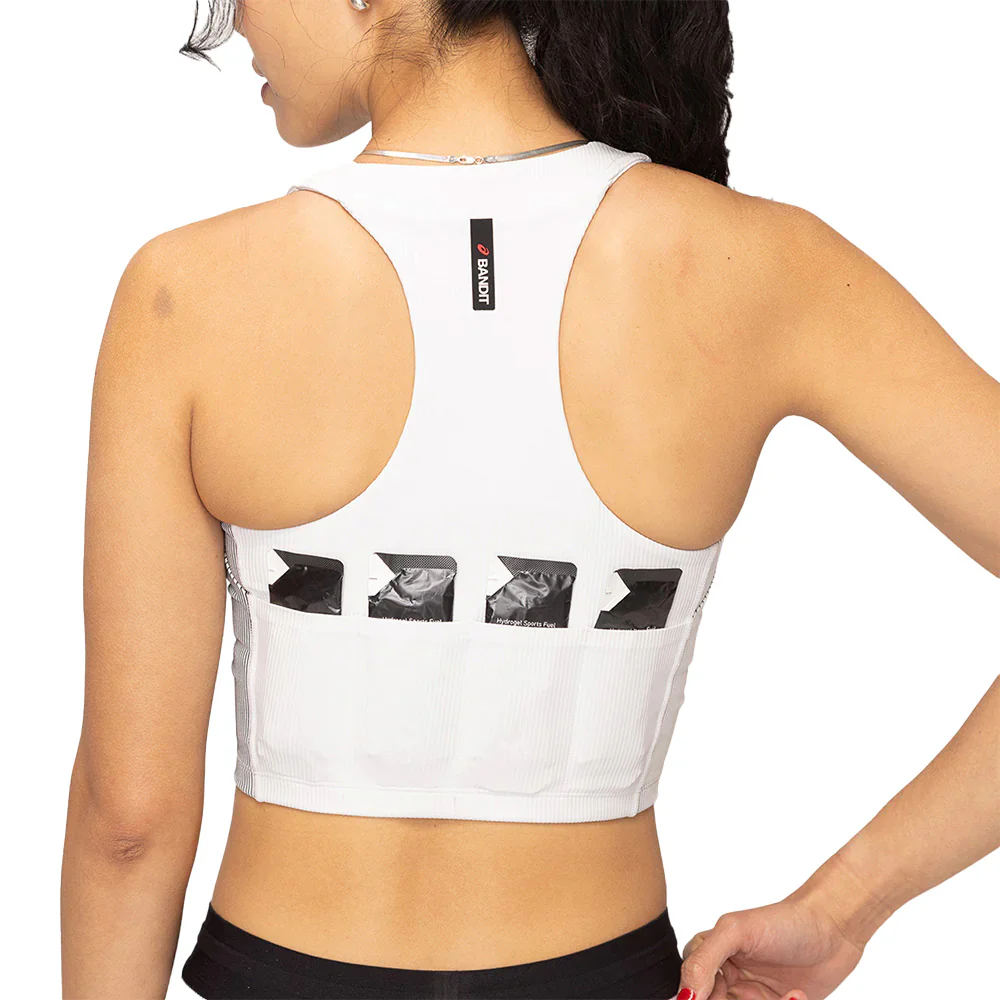Women's ASICS x Bandit Cadence Stripe Zip Front Race Crop - Image 2
