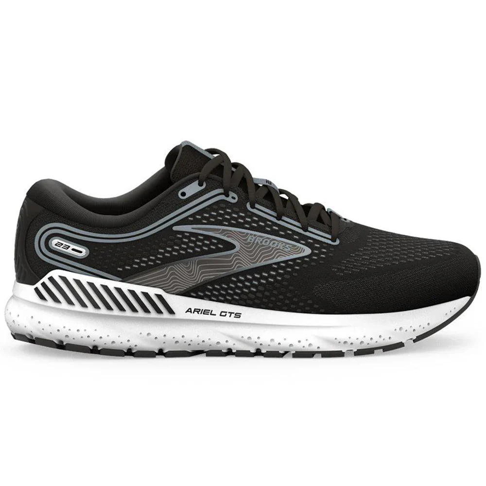 Women's Brooks Ariel GTS 23, Black/Grey/White, 6 B Medium