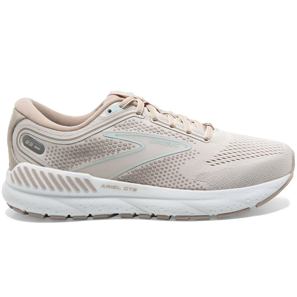 Women's Brooks Ariel GTS 23, Chateau Grey/White Sand, 12 D Wide