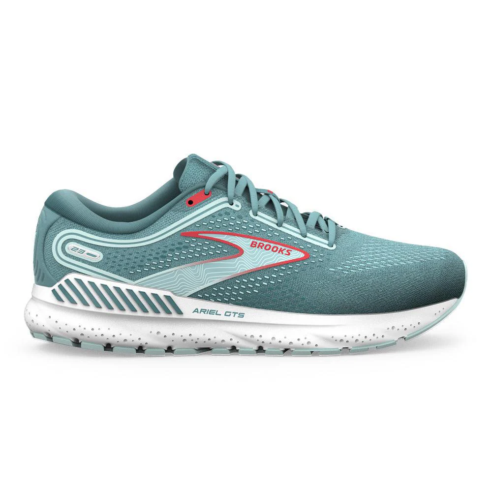 Women's Brooks Ariel GTS 23, Nile Blue/Blue/Bittersweet, 9.5 B Medium