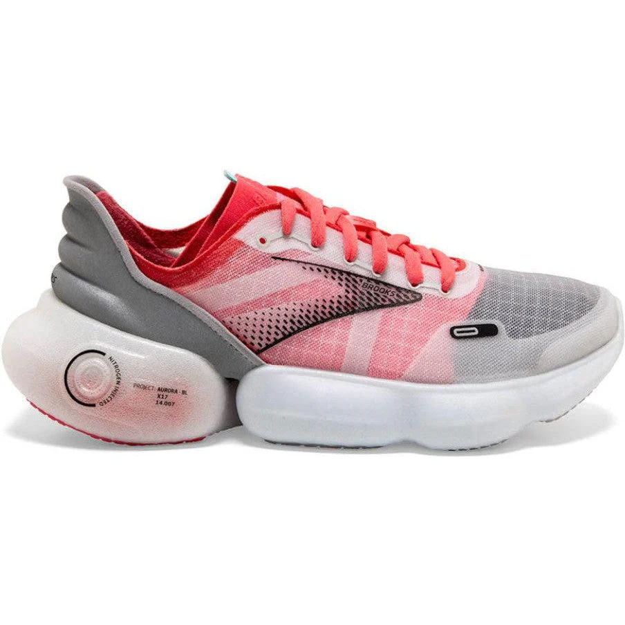 Women's Brooks Aurora, Grey/Coral/Black, 8.5 B Medium
