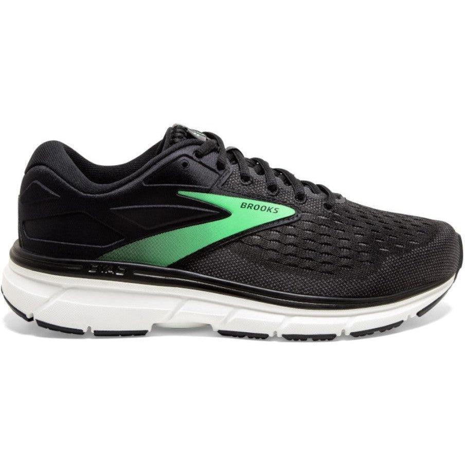Women's Brooks Dyad 11, Black/Ebony/Green, 6.5 D Wide