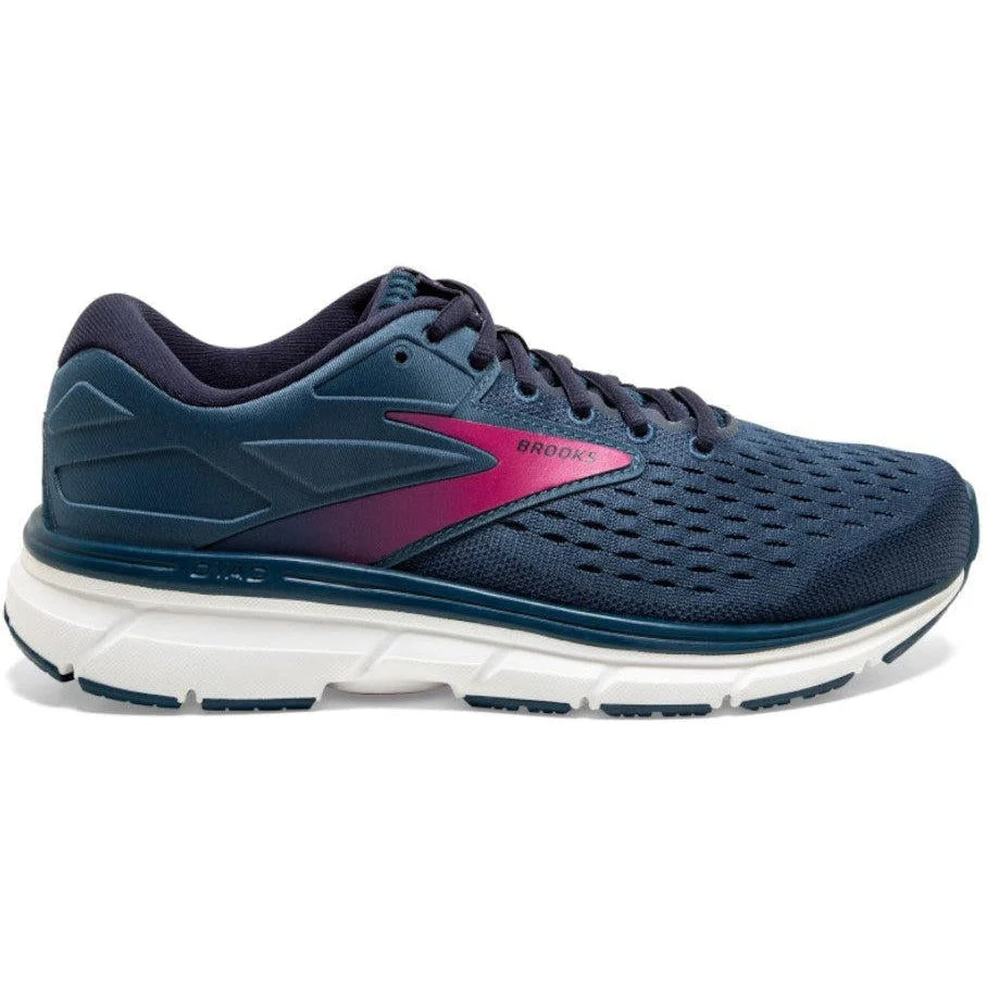 Women's Brooks Dyad 11, Blue/Navy/Beetroot, 6.5 B Medium