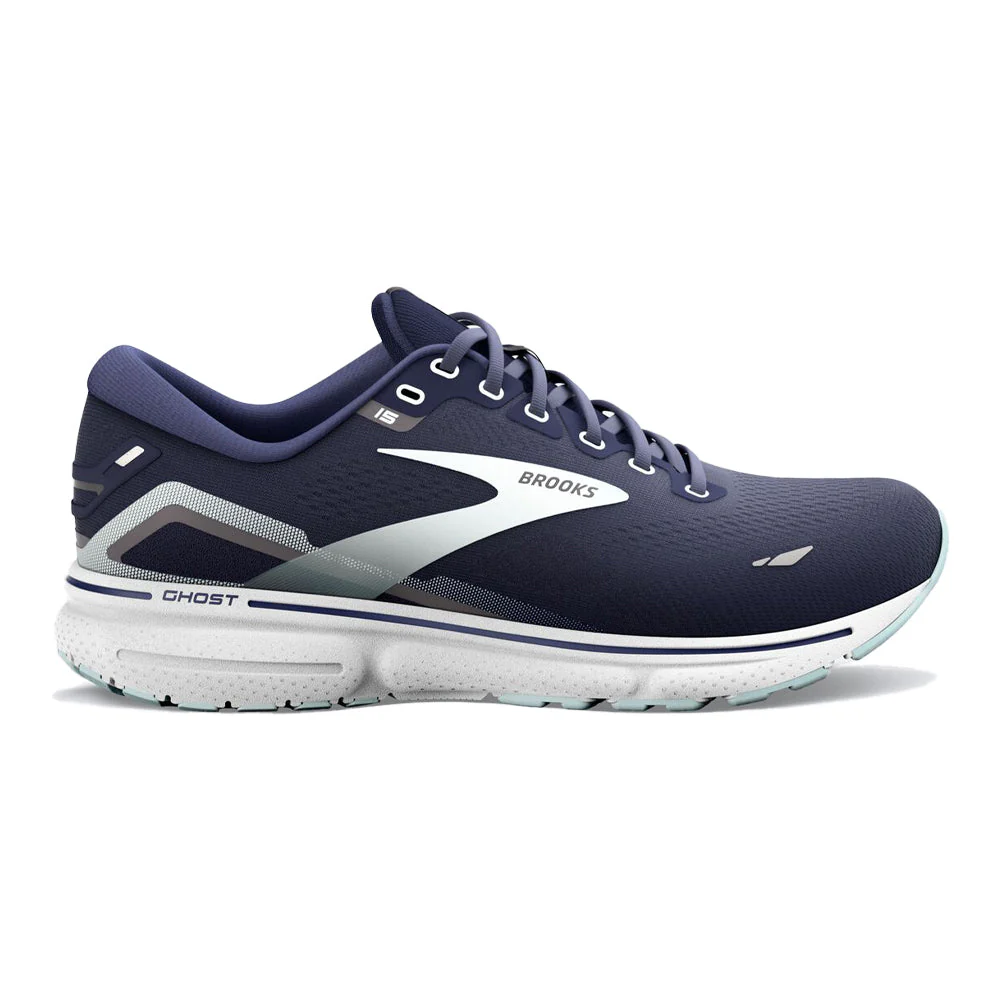 Women's Brooks Ghost 15, Peacoat/Pearl/Salt Air, 7.5 2A Narrow
