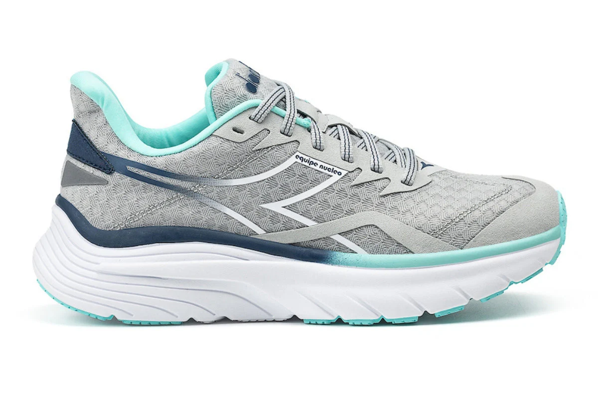 Women's Diadora Equipe Nucleo, Silver DD/White/Aruba Blue, 9.5 B Medium