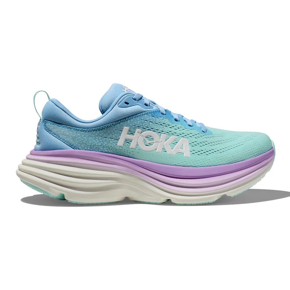 Women's Hoka Bondi 8, Airy Blue/Sunlit Ocean, 5 B Medium