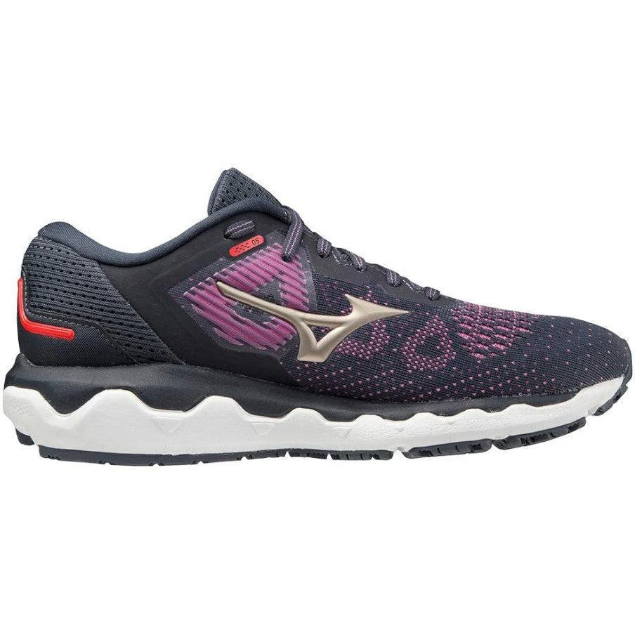 Women's Mizuno Wave Horizon 5, Pop Violet/Platinum Gold, 7 B Medium