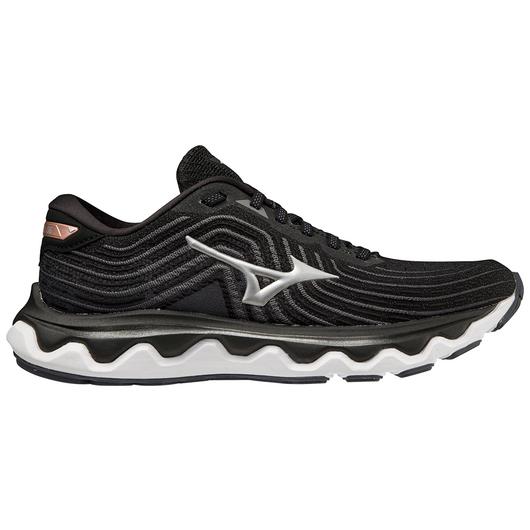Women's Mizuno Wave Horizon 6, Black/Silver, 11.5 B Medium