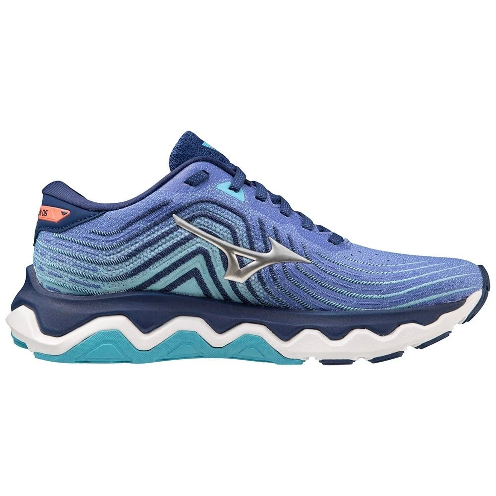 Women's Mizuno Wave Horizon 6, Dazzling Blue/Silver, 9.5 B Medium