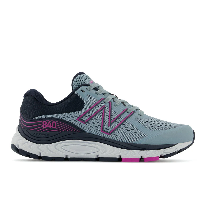 Women's New Balance Fresh Foam 840v5, Cyclone/Eclipse/Magenta Pop, 11 B Medium