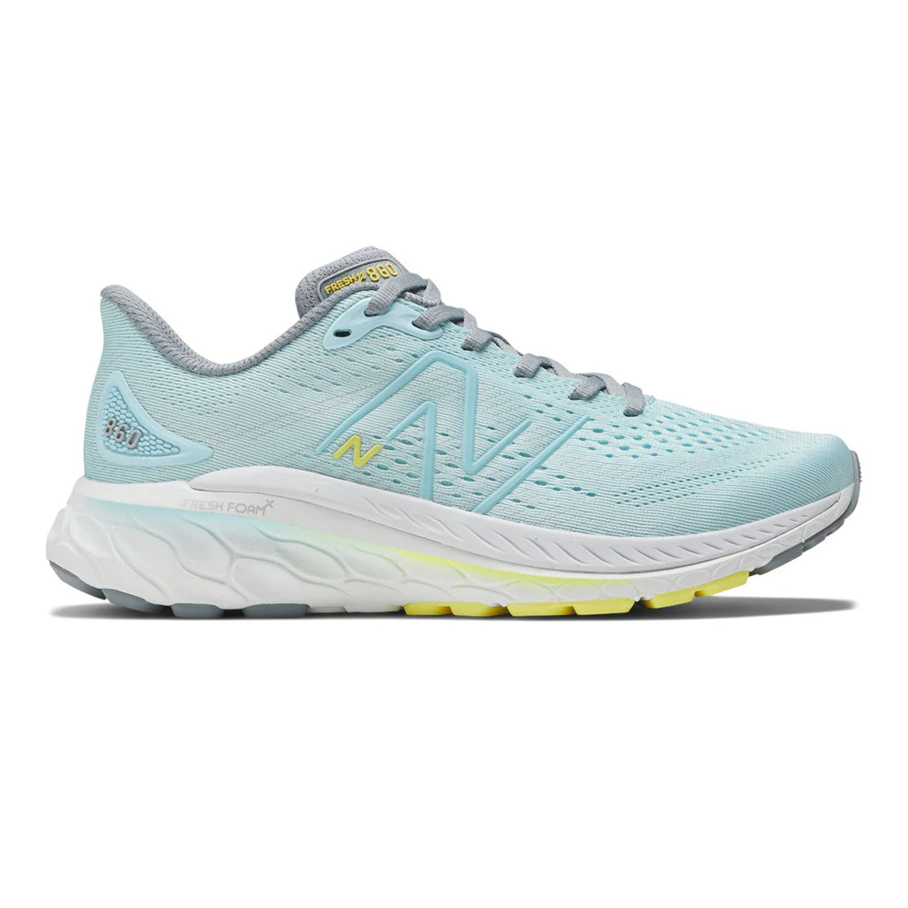 Women's New Balance Fresh Foam X 860v13, Blue/Steel/Cosmic Pineapple, 7 D Wide