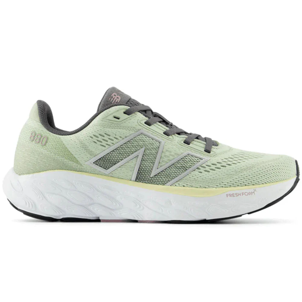 Women's New Balance Fresh Foam X 880v14, Natural Mint/Silver Metallic/Ice Wine, 9 2E Extra Wide