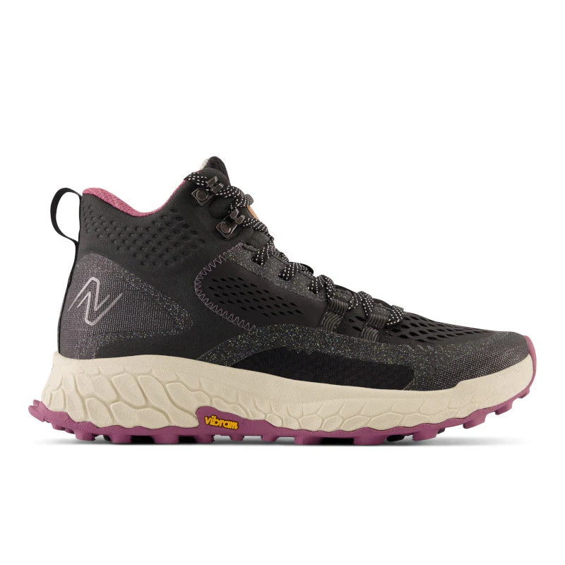 Women's New Balance Fresh Foam X Hierro V1 Mid, Black/Raisin, 8.5 B Medium
