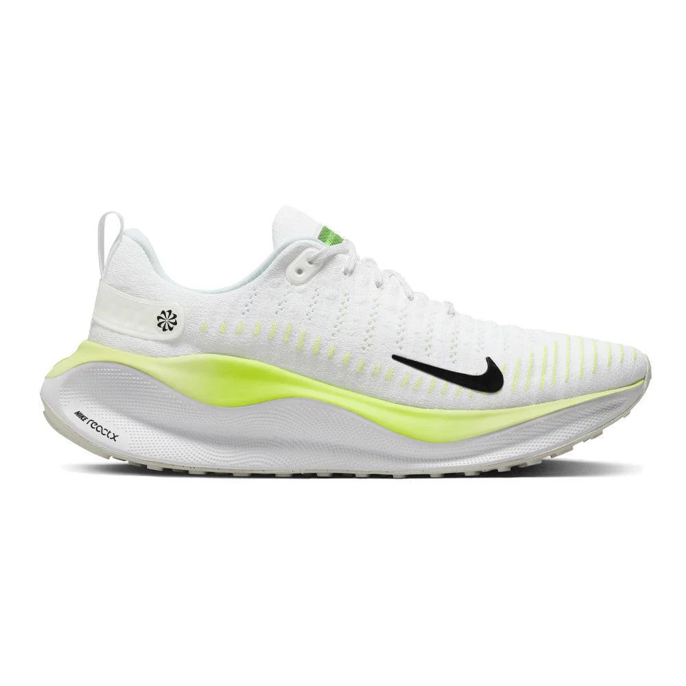 Women's Nike InfinityRN 4, White/Black-LT Lemon Twist, 10 B Medium