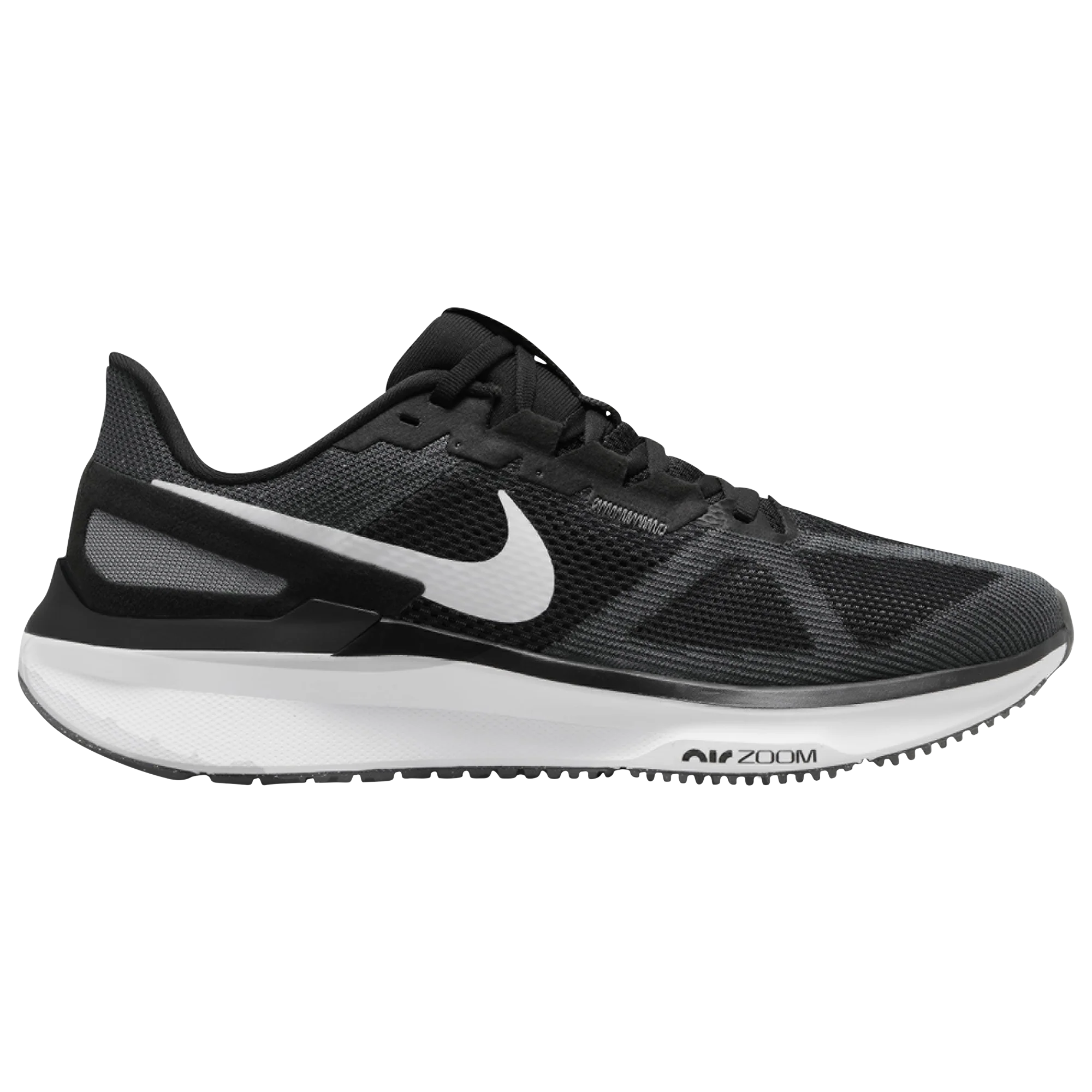 Women's Nike Structure 25, Black/White-Dark Smoke Grey, 7 D Wide