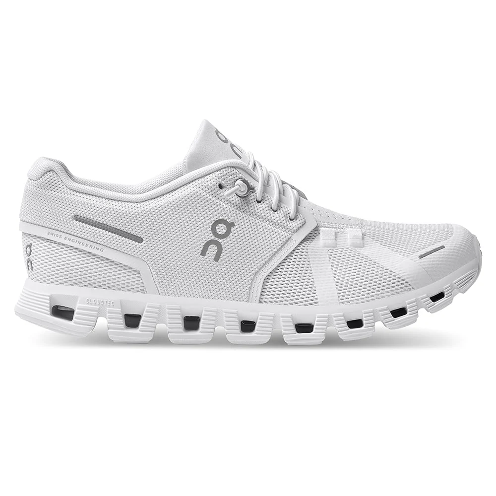 Women's On Cloud 5, All White, 6 B Medium
