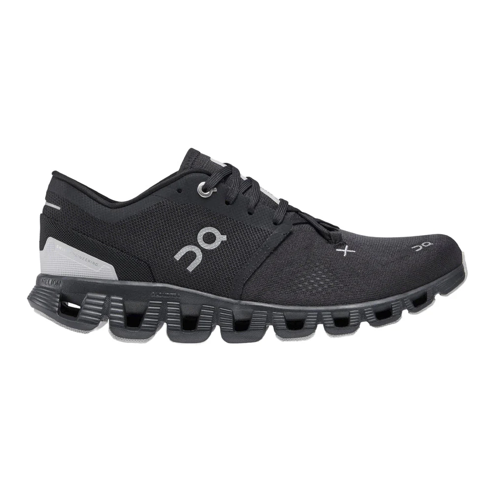 Women's On Cloud X 3, Black, 10 B Medium