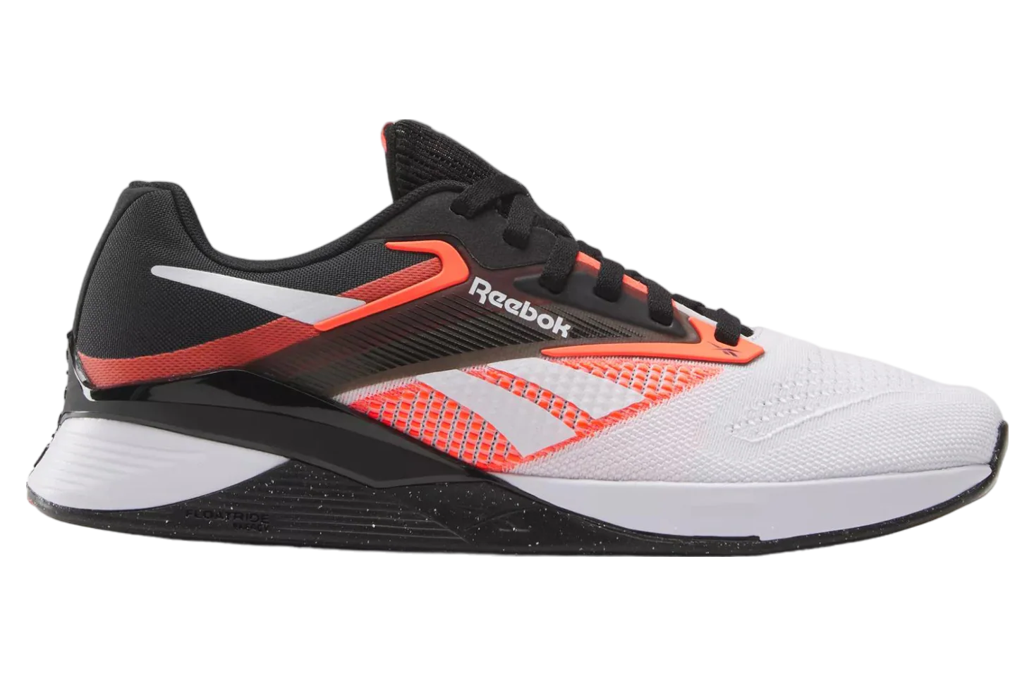 Women's Reebok Nano X4, Black/Ftwr White/Orange Flare, 9.5 B Medium