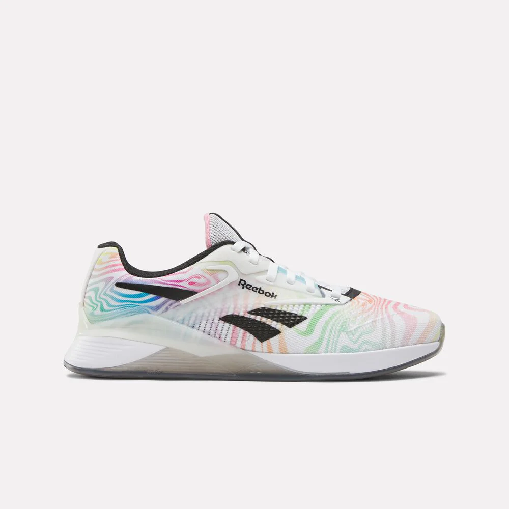 Women's Reebok Nano X4, Footwear White/Black/Hydro Blue , 8.5 B Medium