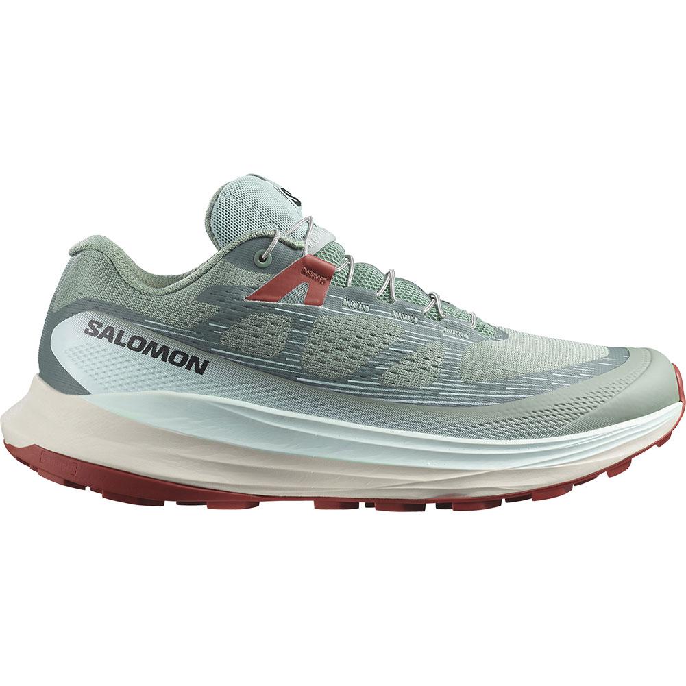 Women's Salomon Ultra Glide 2, Lily Pad/Bleached Aqua/Hot Sauce, 9 B Medium